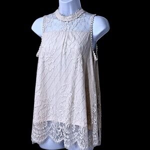 CT Branch Sleeveless Lace Top Small Fairy Victorian Castlecore Cute‎ Goth Nymph
